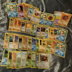 Lot Of 45 Pokemon Random Base Set Cards Used - Image 3