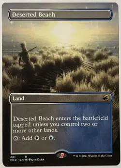 MTG Deserted Beach (Borderless)-Innistrad: Midnight Hunt NM-M - Image 1
