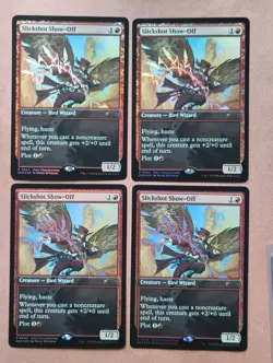 4x Slickshot Show-Off FOIL Game Day & Store Championship Promos **NEAR MINT** - Image 1