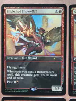 4x Slickshot Show-Off FOIL Game Day & Store Championship Promos **NEAR MINT** - Image 2