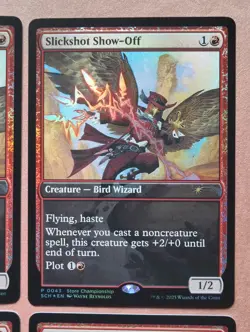 4x Slickshot Show-Off FOIL Game Day & Store Championship Promos **NEAR MINT** - Image 3