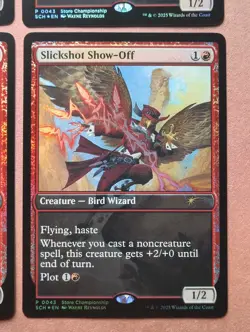 4x Slickshot Show-Off FOIL Game Day & Store Championship Promos **NEAR MINT** - Image 4