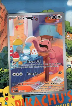 Pokemon TCG Lickitung 180/162 Temporal Forces Illustration Rare Full Art NM/M - Image 1