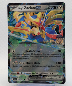 111/159 Hop's Zacian ex - Pokemon TCG Journey Together - Double Rare NM - Image 1
