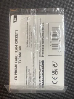 Pokemon TCG Team Rocket’s Tyranitar Pokemon Center Stamped Promo 096/182 Sealed - Image 2
