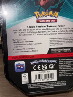 2024 Pokemon Collectors Tin Darkrai New/ Factory Sealed! 💎 🔥 - Image 5