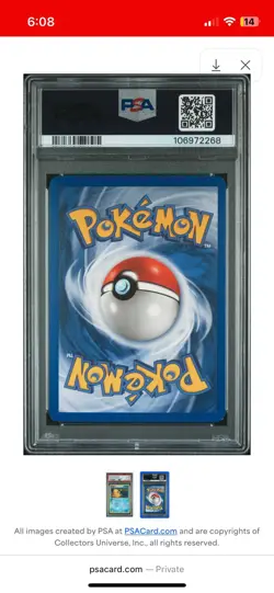 2004 Pokemon Psyduck 70/109 Team Rocket Returns Reverse Holo - PSA 8 - Image 4