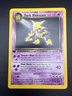 Pokemon 1st Edition Team Rocket Dark Alakazam Evolution Set 18/82, 39/82 & 49/82 - Image 3