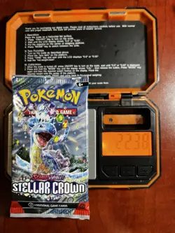 (VERY HEAVY) 22.38g Pokemon TCG Stellar Crown Booster Pack (SEALED)✅ - Image 2