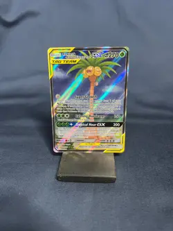 Pokemon TCG Rowlet & Alolan Exeggutor Tag Team GX Unified Minds 215/236 NM - Image 1