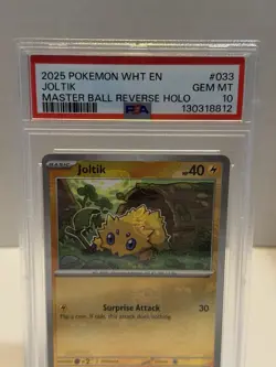 Joltik 033/086 Scarlet & Violet White Flare Masterball Reverse Holo - Image 2