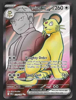 Pokemon TCG - Destined Rivals - Team Rocket's Persian ex Full Art - 219/182 NM - Image 1