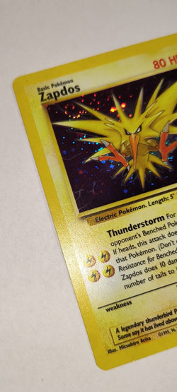 Pokemon TCG Zapdos Fossil Holo Rare 15/62 1999-2000 Cosmos Holo Rare w/Swirl - Image 2