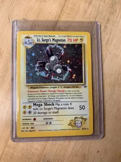 Pokemon TCG Lt. Surge's Magneton Gym Heroes 8/132 Holo 1st Edition Unlimit Rare - Image 1