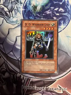 (108) Yugioh - D.D Warrior Lady Super Rare Unlimited Ed. DCR-027 LP - Image 1