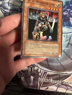 (108) Yugioh - D.D Warrior Lady Super Rare Unlimited Ed. DCR-027 LP - Image 2