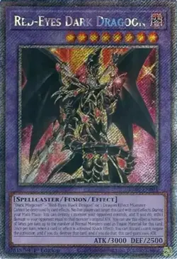 Yugioh! Red-Eyes Dark Dragoon - RA02-EN021 - Platinum Secret Rare - 1st Edition - Image 1