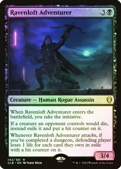 NM Foil Ravenloft Adventurer, MTG, Baldur's Gate, Magic the Gathering, 142 - Image 1