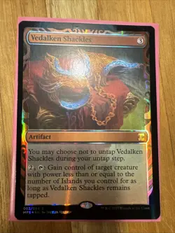 Vedalken Shackles Foil MTG Masterpiece: Kaladesh Invention Near Mint Condition - Image 1