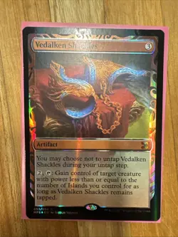 Vedalken Shackles Foil MTG Masterpiece: Kaladesh Invention Near Mint Condition - Image 2