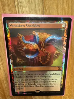 Vedalken Shackles Foil MTG Masterpiece: Kaladesh Invention Near Mint Condition - Image 3