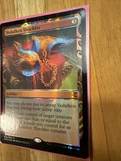 Vedalken Shackles Foil MTG Masterpiece: Kaladesh Invention Near Mint Condition - Image 4
