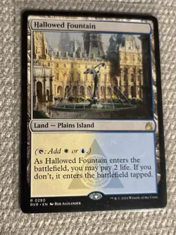 Hallowed Fountain X1 Mtg Ravnica Remastered NM Land - Plains Island Magic Card - Image 1