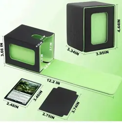 Deck Box for MTG Commander Deck, Fits 100+ Cards, Magnetic Card Box Organizer wi - Image 3