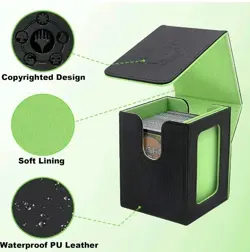 Deck Box for MTG Commander Deck, Fits 100+ Cards, Magnetic Card Box Organizer wi - Image 5