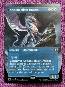 Ancient Silver Dragon - Borderless - CLB #366 - Image 1