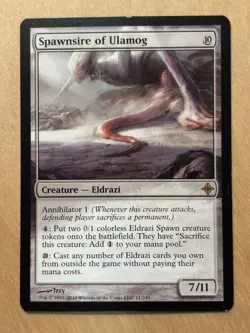 MTG Magic the Gathering Spawnsire of Ulamog Rise of the Eldrazi LP - Image 1