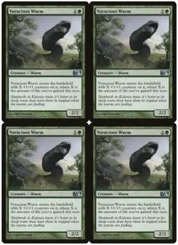MTG Voracious Wurm x4 Magic 2014 M14 Uncommon NM/LP Playset - Image 1