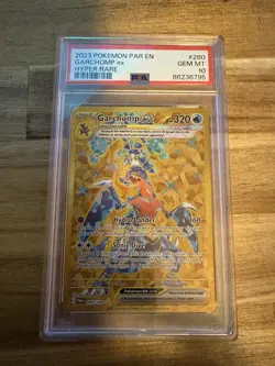Pokemon Garchomp EX TCG Paradox Rift Gold Hyper Rare Card 260/182 PSA 10 - Image 1