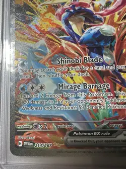 2024 POKEMON GRENINJA EX TWILIGHT MASQUERADE SPECIAL ILLUSTRATION #214/167! MINT - Image 5