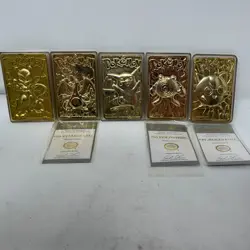 Set Of 5 23K Gold Plated Pokemon Card Vtg 1999 Burger King - Image 1
