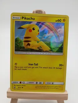 Pikachu 28/73 - Shining Legends - Common Holo LP Pokemon Card, 2017 - Image 1
