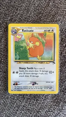 Raticate 6/18, Pokemon Card TCG, WOTC, Southern Islands Promo, MP/LP - Image 1