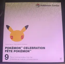Pokemon Celebration Commemorative 9-Piece Coin Set *NEW + SEALED* - Image 1