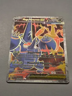Mega Heracross EX 108/094 Phantasmal Flames Pokemon Full Art Illustration Rare - Image 2