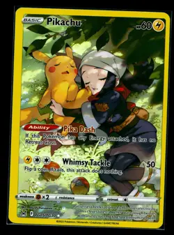Pokemon TCG Pikachu TG05/TG30 Swsh11: Lost Origin Trainer Gallery Holo NM - Image 1