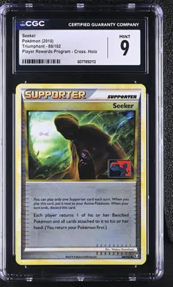CGC 9 Seeker Triumphant 88/102 League Promo Crosshatch Reverse Holo Pokemon Card - Image 1