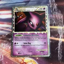 Pokemon Espeon Prime 81/90 Ultra Rare Holo HGSS Undaunted Card MP Condition - Image 1