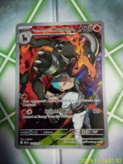 Team Rocket's Houndoom 191/182 Sv10: Illustration Rare Holo Plus 2 Pokemon Cards - Image 1