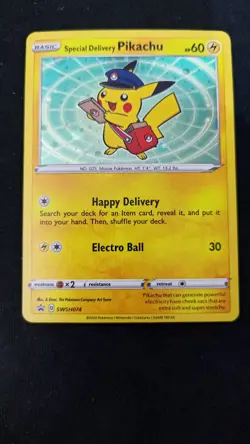 Pokemon Special Delivery Pikachu SWSH074 Near Mint - Image 1