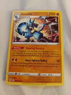 Pre-Release Exclusive Lucario (79/172) Non-Holographic Pokemon card - Image 2
