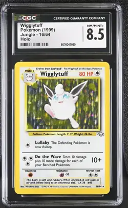 CGC 8.5 Wigglytuff 1999 Jungle 16/64 Holo Pokemon Card - Image 1