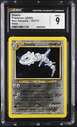 CGC 9 MINT Steelix 2000 Neo Genesis 15/111 Holo Pokemon Card - Image 1