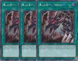 3x Yu-Gi-Oh! Red-Eyes Insight RA03-EN061 Platinum Secret Rare Playset - Image 1