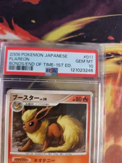 Pokemon Card Flamara Flareon Bonds Of The End Of Time 1. Edition Japanese PSA 10 - Image 4