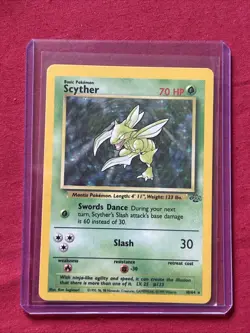 Scyther 10/64 Holo Shiny Card Excellent Condition Pokemon (T71) - Image 1